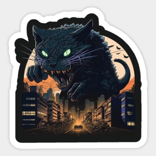 Attack of Kaiju Cat Sticker